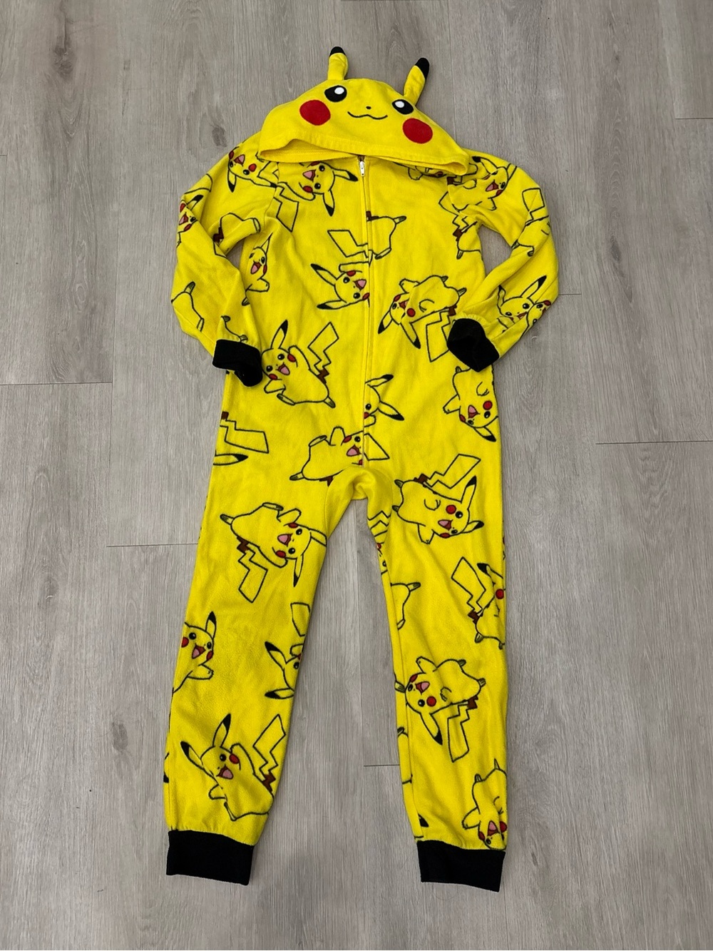 Pokémon Yellow Pikachu onesie with hood and ears